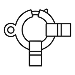 Industrial climber rings icon. Outline industrial climber rings vector icon for web design isolated on white background