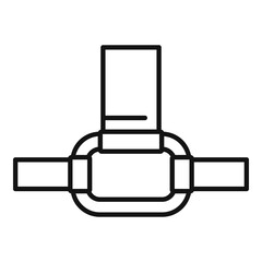 Industrial climber connect ring icon. Outline industrial climber connect ring vector icon for web design isolated on white background