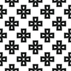 Black and white texture. Abstract seamless geometric pattern.
