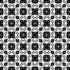 Black and white texture. Abstract seamless geometric pattern.
