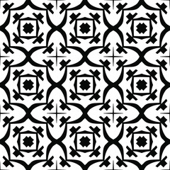 Black and white texture. Abstract seamless geometric pattern.
