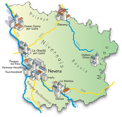 58 Carte du département de la Nièvre