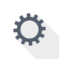 Gear, cogwheel vector icon, flat design illustration in eps 10