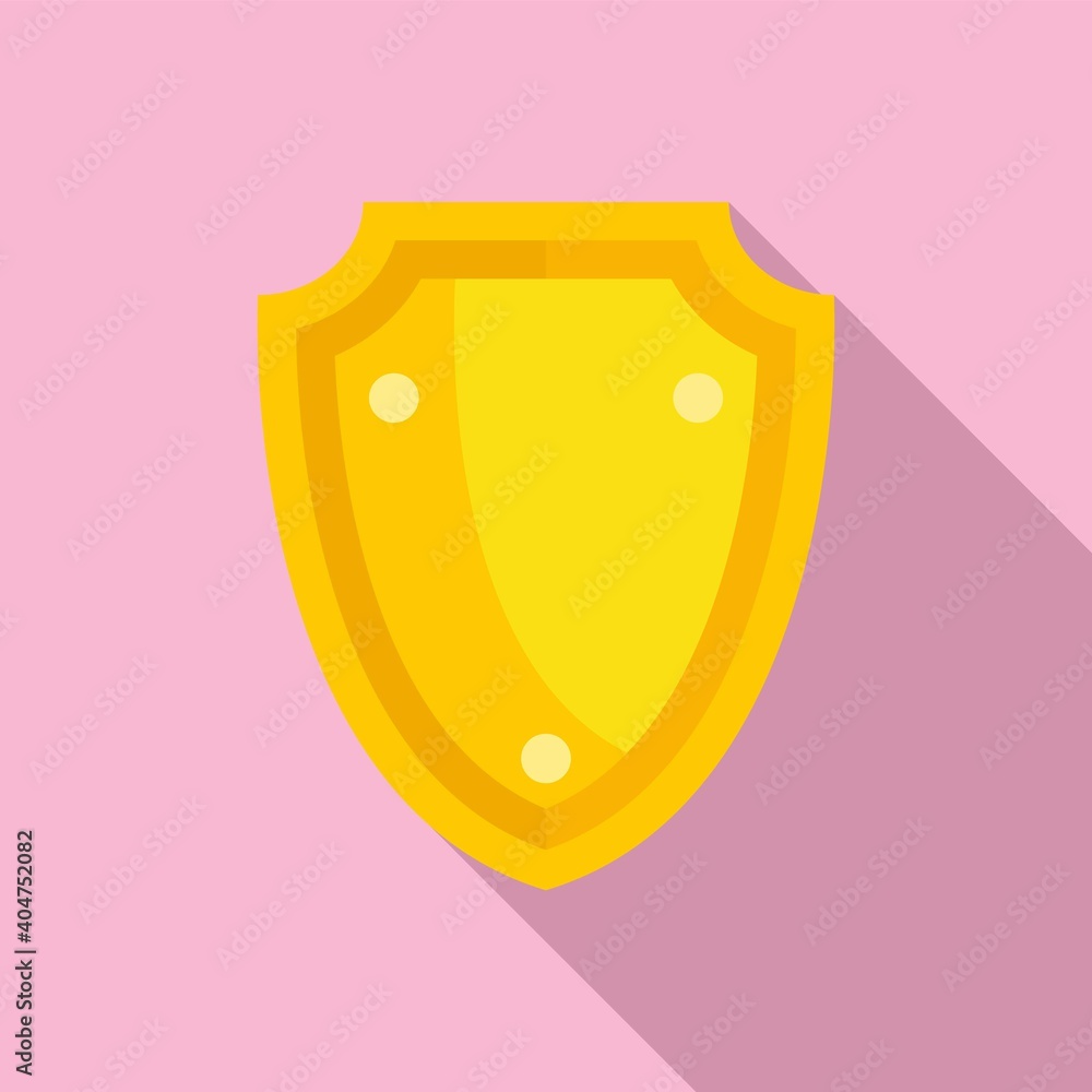 Poster home security shield icon. flat illustration of home security shield vector icon for web design