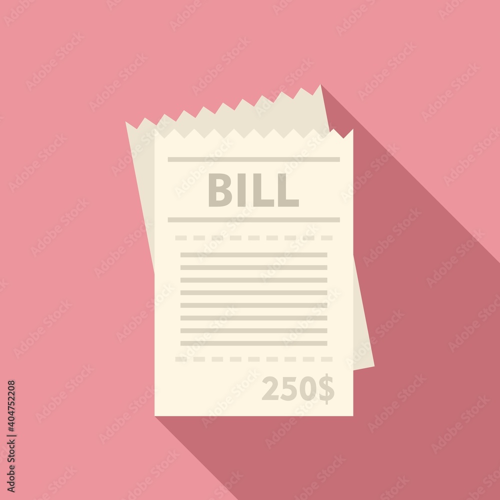 Poster house utilities bill icon. flat illustration of house utilities bill vector icon for web design