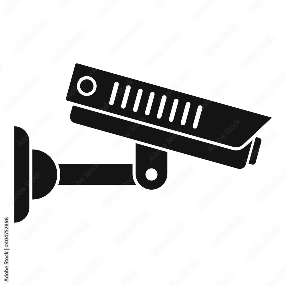 Poster home security camera icon. simple illustration of home security camera vector icon for web design is