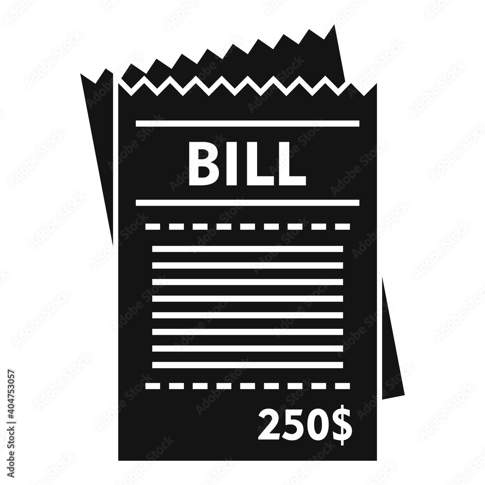 Poster house utilities bill icon. simple illustration of house utilities bill vector icon for web design is