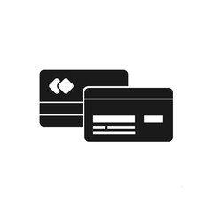 finance card solid style icon for payment transaction process vector illustration