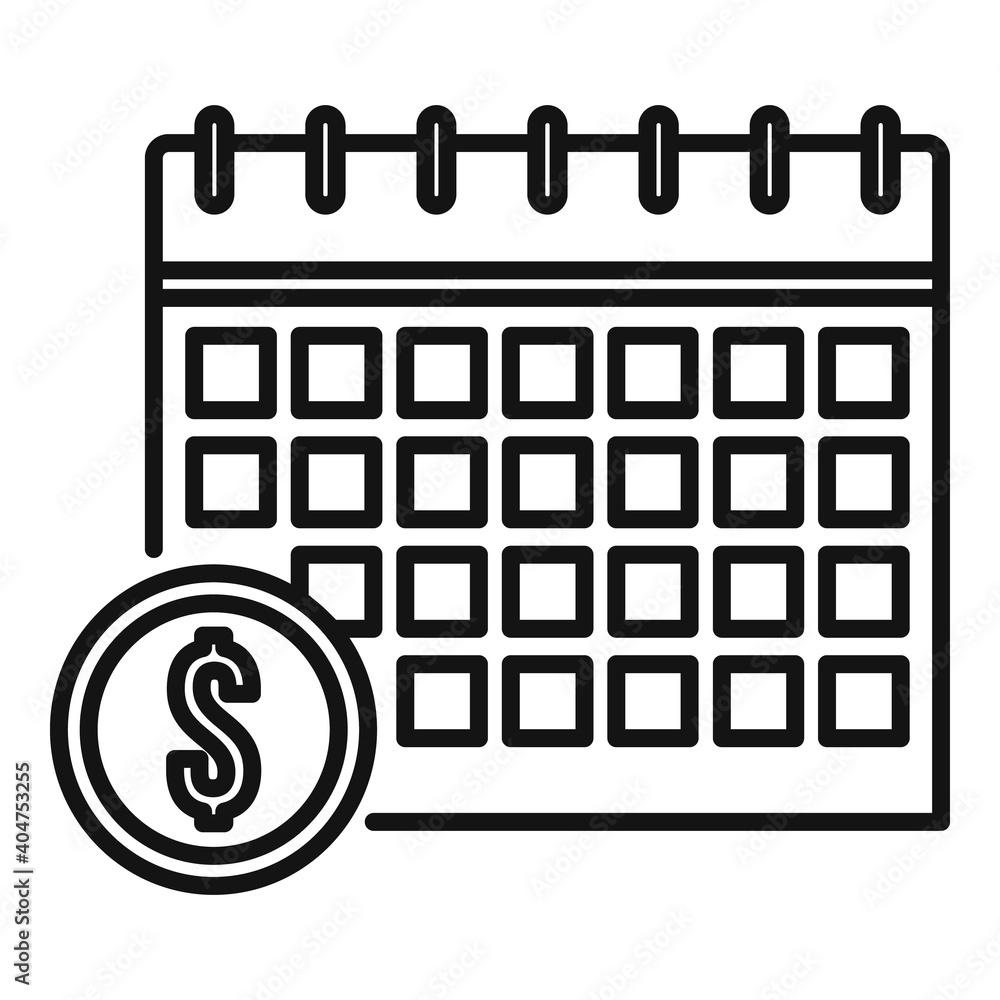 Poster calendar utilities icon. outline calendar utilities vector icon for web design isolated on white bac