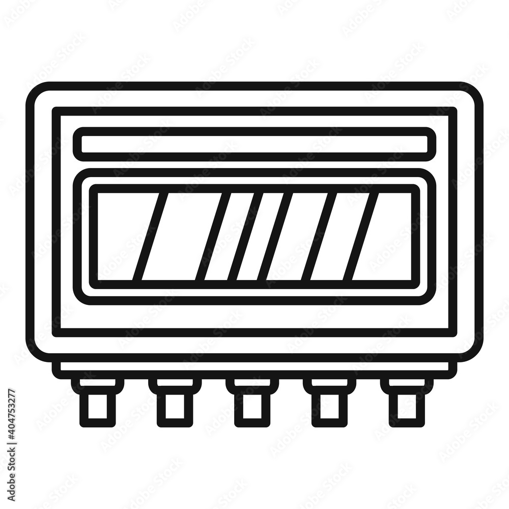 Poster electric utilities icon. outline electric utilities vector icon for web design isolated on white bac