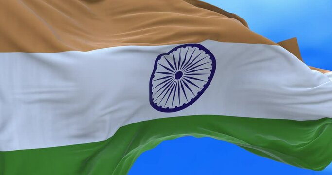 Seamless loop of Indian flag.