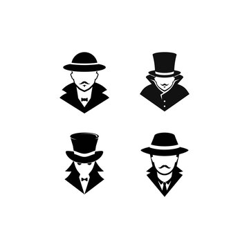 detective logo vector icon illustration