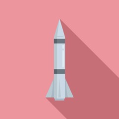 Missile icon. Flat illustration of missile vector icon for web design
