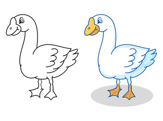 Happiness Goose Coloring  page for kids