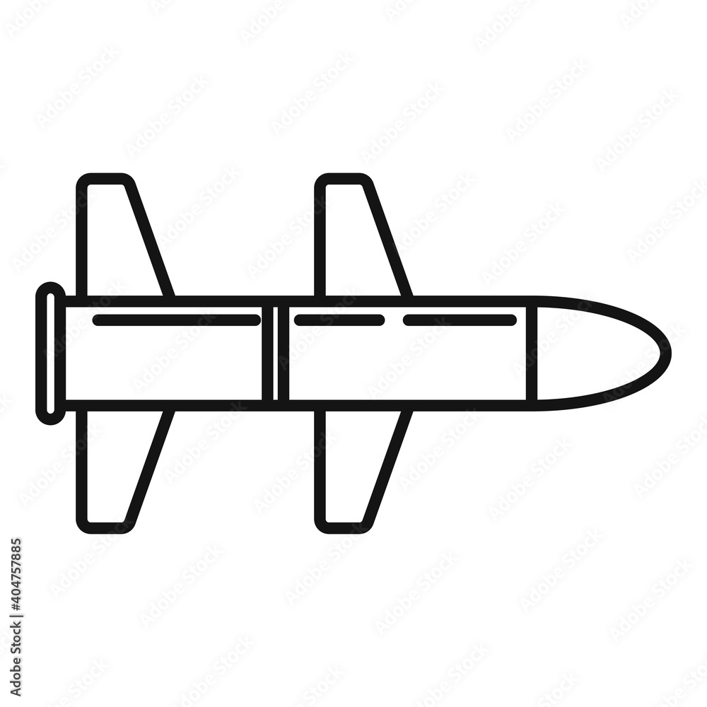 Poster missile defence icon. outline missile defence vector icon for web design isolated on white backgroun