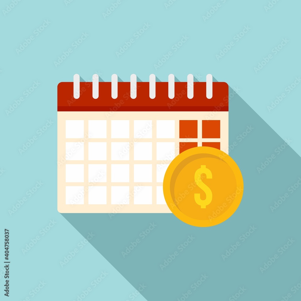 Aufkleber calendar estimator icon. flat illustration of calendar estimator vector icon for web design