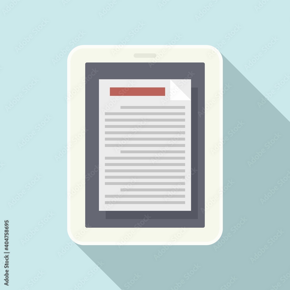 Poster tablet estimator icon. flat illustration of tablet estimator vector icon for web design