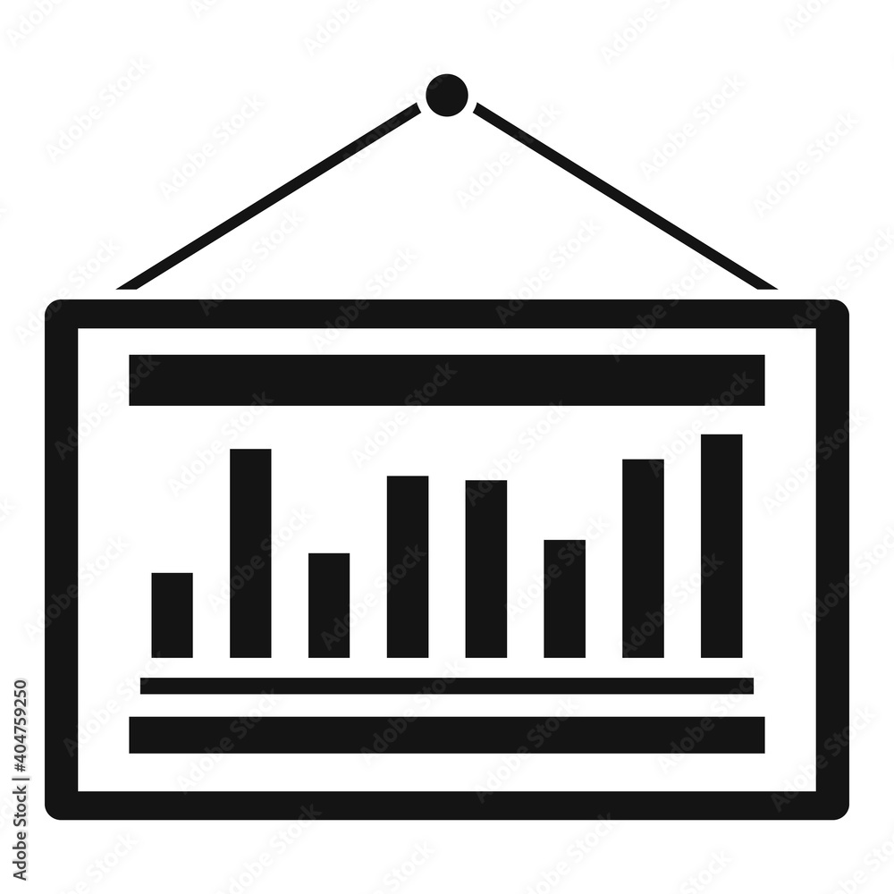 Poster estimator graph banner icon. simple illustration of estimator graph banner vector icon for web desig