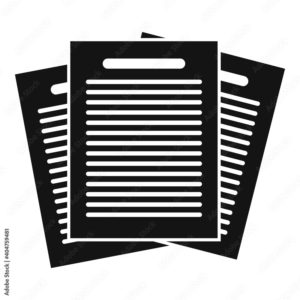 Poster estimator office papers icon. simple illustration of estimator office papers vector icon for web des