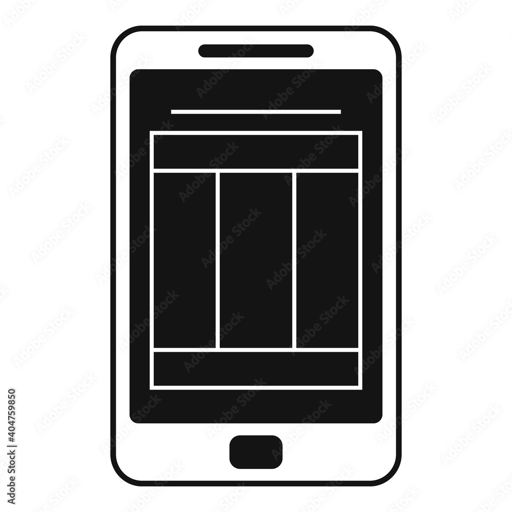 Poster smartphone estimator icon. simple illustration of smartphone estimator vector icon for web design is