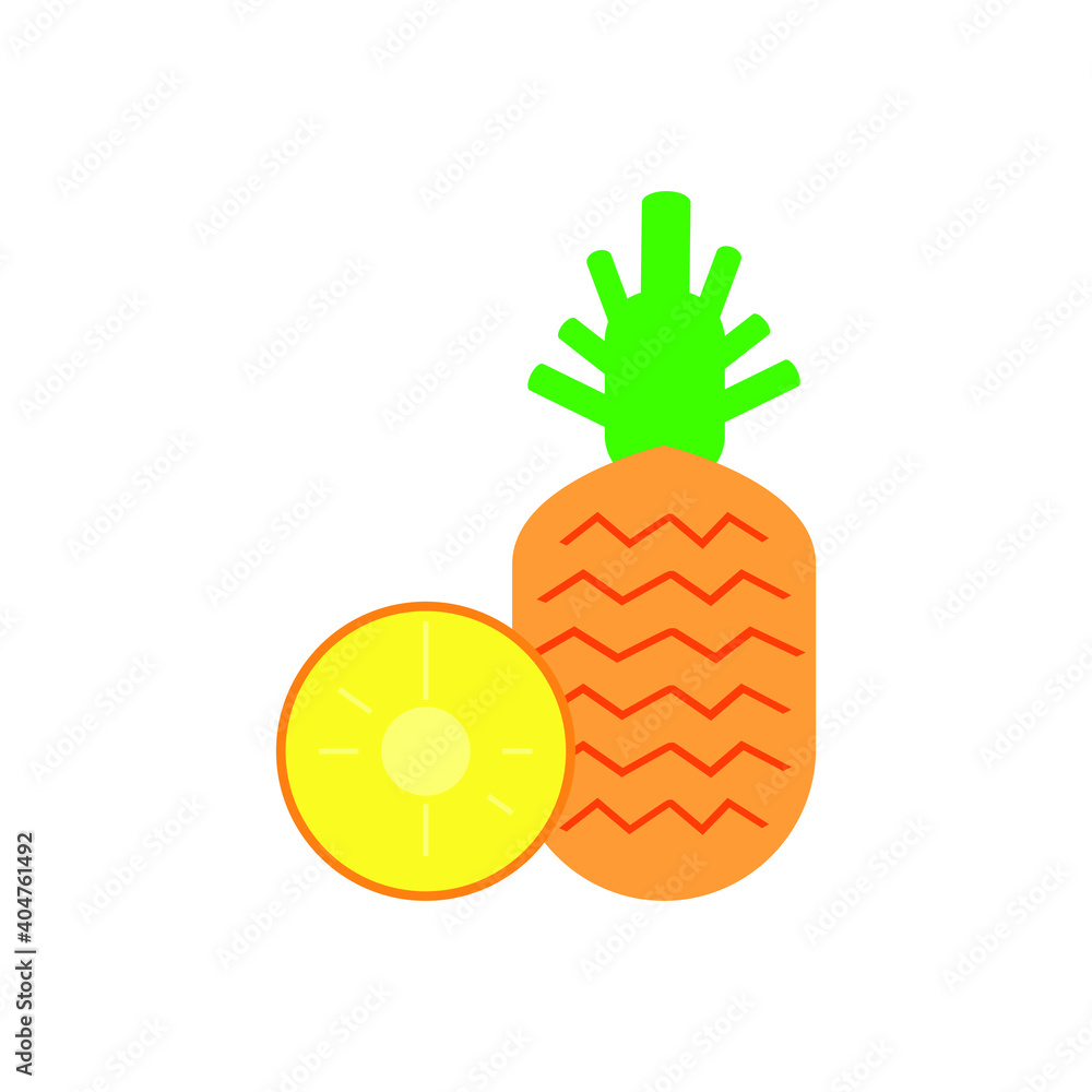 Canvas Prints pineapple fruit sketch icon on white background