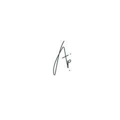 Ap initial handwritten logo for identity