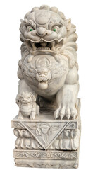 Guardian Lion Foo Dog Marble Sculpture Garden Carvings