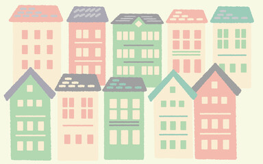 Vector illustration of the town