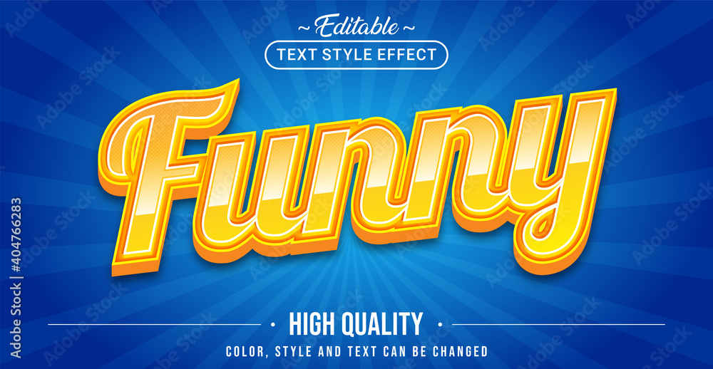 Aufkleber Editable text style effect - Funny text style theme.