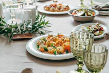 Smoked salmon rolls with cream cheese. With pistachios and sesame seeds-2.