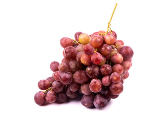 Bunch of grapes Red Globe on white background