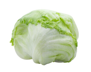 Iceberg lettuce isolated on white background (with clipping path).