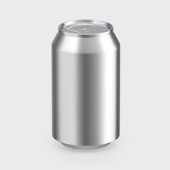 3D rendering, 3D illustration Aluminium beer or soda pack mock up