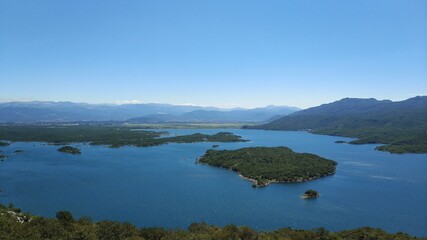 lake and mountains