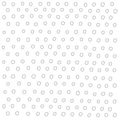 Polka dots brush painting pattern on background - hand drawn, sketch background - vector abstract background