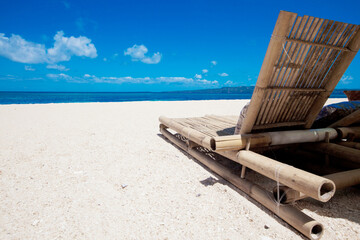 Beach chair on beach