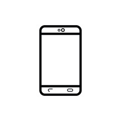 Simple Line of Cell Phone Vector Icon