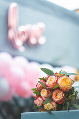 roses and flowers of various kinds, details