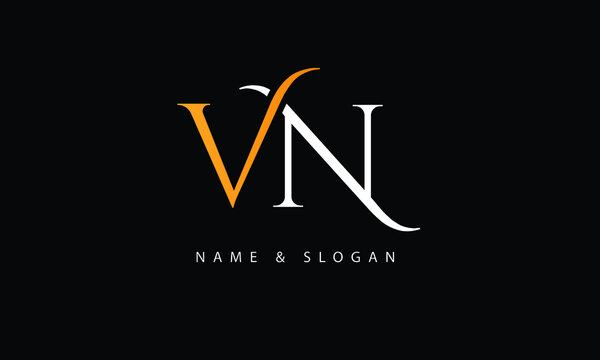 NV, VN, N, V abstract letters logo monogram