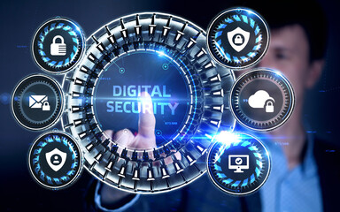Cyber security data protection business technology privacy concept. Digital security