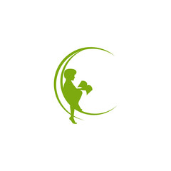 Fototapeta premium Green fantasy arch and child with book. Round border with boy. Isolated on white.