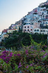 Obraz premium イタリア アマルフィ海岸のポジターノの街並み