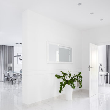 White villa corridor