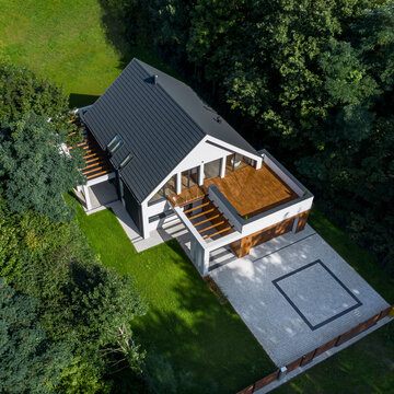 Aerial view of nice house