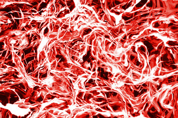 Futuristic background. Neon paint leak texture. Cosmic ink flow effect. Artistic dark smudges. Electric thunder look backdrop. Red ink mix pattern. Smoke shape. © Paweł Michałowski