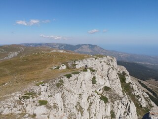 Summer on the Crimean peninsula. Mountains and sun.