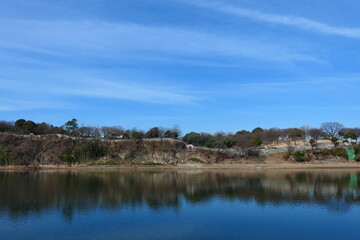 Fototapeta na wymiar Landscape around Jinju Castle in Korea