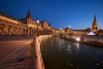 Fototapeta premium Plaza de España, Seville, built for the Ibero-American Expositi