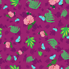 Tropical Hawaii seamless pattern design-01