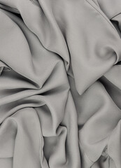 Smooth elegant gray silk. Ultimate gray color of the year 2021